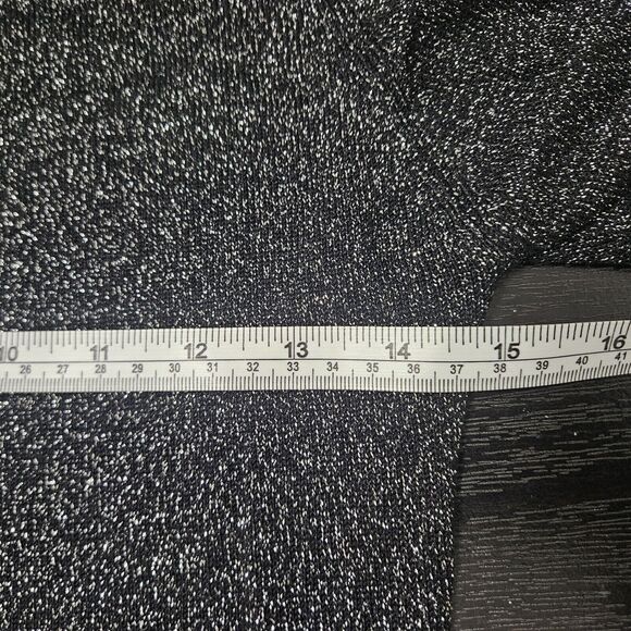 KAREN KANE Women's Black Short Sleeve Cropped Sparkly Blouse Top Size S - Picture 4 of 5